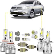 Kit Ultra Led Completo Vw Voyage 2018 19 20 21 22 20000Lm