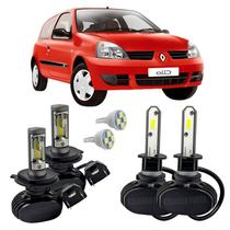 Kit Ultra Led Farol Alto Baixo H4 E Milha Clio 2000 A 2003 Kit Ultra Led Farol Alto Baixo H4 E Milha Clio 2000 A 2003