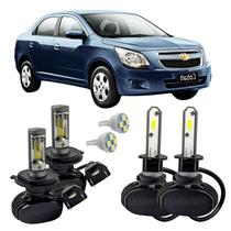Kit Ultra Led Farol Alto Baixo H4 E Milha Cobalt 2011 A 2016 Kit Ultra Led Farol Alto Baixo H4 E Milha Cobalt 2011 A 2016
