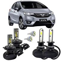 Kit Ultra Led Farol Alto Baixo H4 E Milha Fit 2013 Em Diante Kit Ultra Led Farol Alto Baixo H4 E Milha Fit 2013 Em Diante