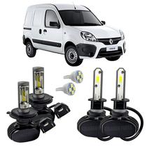 Kit Ultra Led Farol Alto Baixo H4 E Milha Kangoo 2000 A 2016