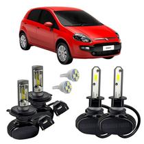 Kit Ultra Led Farol Alto Baixo H4 E Milha Punto 2008 A 2017 Kit Ultra Led Farol Alto Baixo H4 E Milha Punto 2008 A 2017