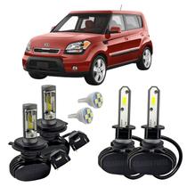 Kit Ultra Led Farol Alto Baixo H4 E Milha Soul 2009 A 2016 Kit Ultra Led Farol Alto Baixo H4 E Milha Soul 2009 A 2016