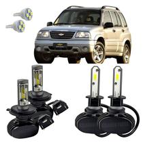 Kit Ultra Led Farol Alto Baixo H4 Milha H3 Tracker 01 A 2009
