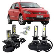 Kit Ultra Led Farol Alto Baixo H4 Milha HB4 Gol G5 08 A 2012