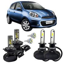 Kit Ultra Led Farol Alto Baixo H4 Milha March 2014 Em Diante Kit Ultra Led Farol Alto Baixo H4 Milha March 2014 Em Diante