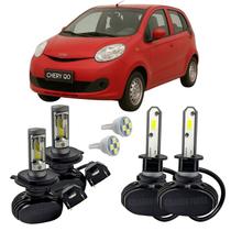 Kit Ultra Led Farol Alto Baixo Milha Chery QQ 2011 A 2016