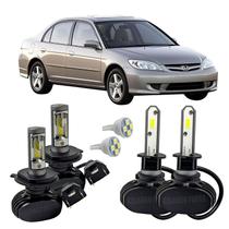 Kit Ultra Led Farol Alto Baixo Milha H4 H3 Civic 1992 A 2003