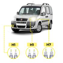 Kit Ultra LED Fiat Doblo 2001/09 20000 Lúmens 6500K H1 H7 H1 Kit Ultra LED Fiat Doblo 2001/09 20000 Lúmens 6500K H1 H7 H1