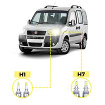 Kit Ultra LED Fiat Doblo 2001/2016 20000 Lúmens 6500K H1 H7 Kit Ultra LED Fiat Doblo 2001/2016 20000 Lúmens 6500K H1 H7