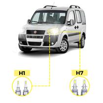 Kit Ultra LED Fiat Doblo 2001/2016 20000 Lúmens 6500K H1 H7