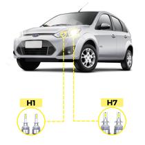 Kit Ultra LED Ford Fiesta 2011/2014 20000 Lúmens 6500K H1 H7 Kit Ultra LED Ford Fiesta 2011/2014 20000 Lúmens 6500K H1 H7