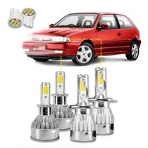 Kit Ultra Led Gol Bola G2 Alto Baixo + Milha 20000Lm 6500K