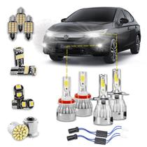 Kit Ultra Led Honda City 2011/2012 20000lm + Leds Internos