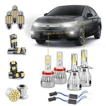 Kit Ultra Led Honda City 2011/2012 20000Lm + Leds Internos