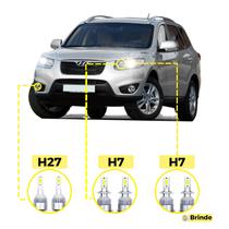 Kit ultra led hyundai sanata fe 2007/2013 20000 lúmens 6500k