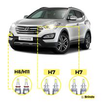 Kit Ultra Led Hyundai Sanata Fe 2014/2016 20000 Lúmens 6500k