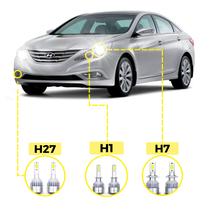 Kit Ultra Led Hyundai Sonata 2012/2014 20000 Lúmens 6500k