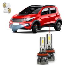 Kit Ultra Led Mini Y3 Fiat Mobi 2016/2021 Milha 22000Lm