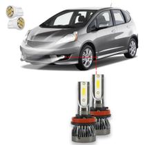 Kit Ultra Led Mini Y3 Honda Fit 2009/2014 Milha 22000Lm