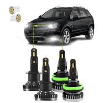 Kit Ultra Led Nano 30000Lm Captiva 2008/2014 Baixa e Milha