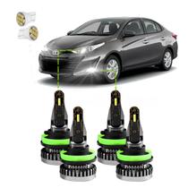 Kit Ultra Led Nano 30000Lm Yaris 2018/2022 Baixa E Milha