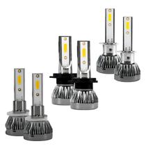 Kit ultra led nano chevrolet cobalt 2016 2017 2018 22000 lúmens 6500k alto baixo milha