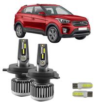 Kit ultra led nano hyundai creta 1.6 2017/2021 30000 lúmens 6500k (h4) - canceller