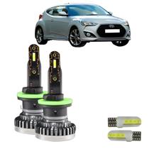 Kit ultra led nano hyundai veloster 2012/2014 30000 lúmens 6500k (h27) -canceller