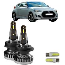 Kit ultra led nano hyundai veloster 2012/2014 30000 lúmens 6500k (h7) -canceller