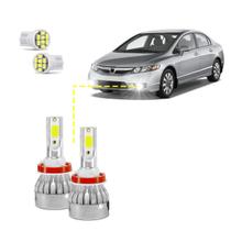 Kit Ultra Led New Civic 2007/2011 Farol Milha 20000 Lúmens