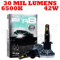Kit Ultra Led R8 Super Branco 6500K 42W 30 Mil Lumens H3