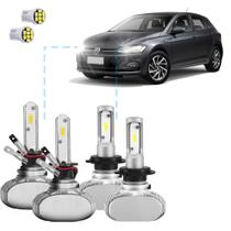 Kit Ultra Led S1 Alta/Baixa VW Polo 18/22 12000 Lúmens 6500k