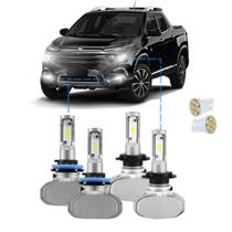 Kit Ultra Led S1 Fiat Toro 2016/2022 12000Lm Alta E Milha