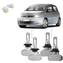 Kit Ultra Led S1 Vw Fox 10/16 12000 Lúmens 6500K Baixa/Milha