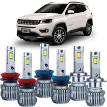 Kit Ultra Led Slim 6000k Compass 2017 a 2021 Com projetor