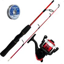 Kit Ultra Light Vara 1,20m + Molinete + Linha Summer