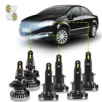 Kit Ultra Nano Led R8 Fiat Linea 2007/2016 30000Lm 6500K