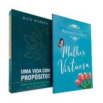 Kit Uma Vida com Propósitos + Devocional Amando a Deus Mulher Virtuosa