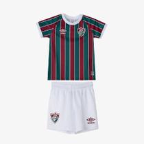 Kit Umbro Fluminense I 2023 Infantil - Verde/Bordô/Branco