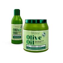 Kit Umectação Olive Shampoo 300ml +Máscara 950g Forever Liss