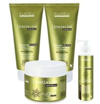 Kit Umectaccion Shampoo Condicionador Mascara e Leavein Cabelos Ondulados, Cacheados e Crespos