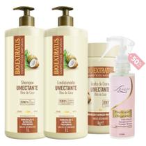 Kit Umectante 1 Shampoo 1 Cond 1 Banho 1L + Finalizador Obrigatório Lourre 120ml