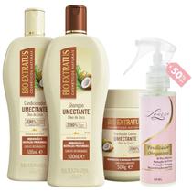 Kit Umectante 1 Shampoo 1 Cond 1 Banho 500ml + Finalizador Obrigatório Lourre 120ml