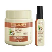 Kit Umectante umectação capilar 1 Banho de creme 250ml 1 Óleo de coco cremoso 55ml
