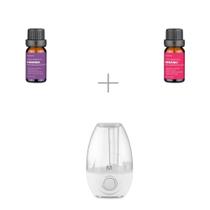 Kit Umidificador Clear Tank 2,1L Bivolt + Óleos Essenciais Lavanda e Gerânio 100 Puros Multi Saúde - HC210K Kit Umidificador Clear Tank 2,1L Bivolt + Óleos Essenciais Lavanda e Gerânio 100 Puros Multi Saúde - HC210K