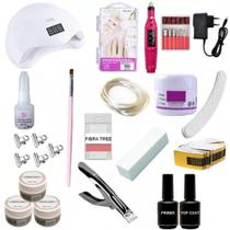 Kit Unha Acrigel Fibra + Cabine + Lixa + Kit Gel Acrygel A12