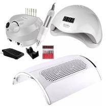 Kit Unha Cabine 48W Lixadeira Elétrica Motor Porquinho Kit Unha Cabine 48W Lixadeira Elétrica Motor Porquinho