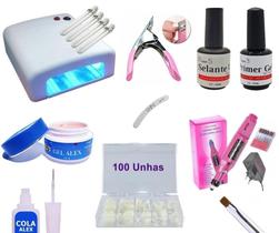 Kit Unha De Gel Marca Alex Profissional / Com Garantia Kit Unha De Gel Marca Alex Profissional / Com Garantia
