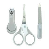 Kit Unha Higiene Manicure Bebê 3 Peças Pimpolho Enxoval Baby